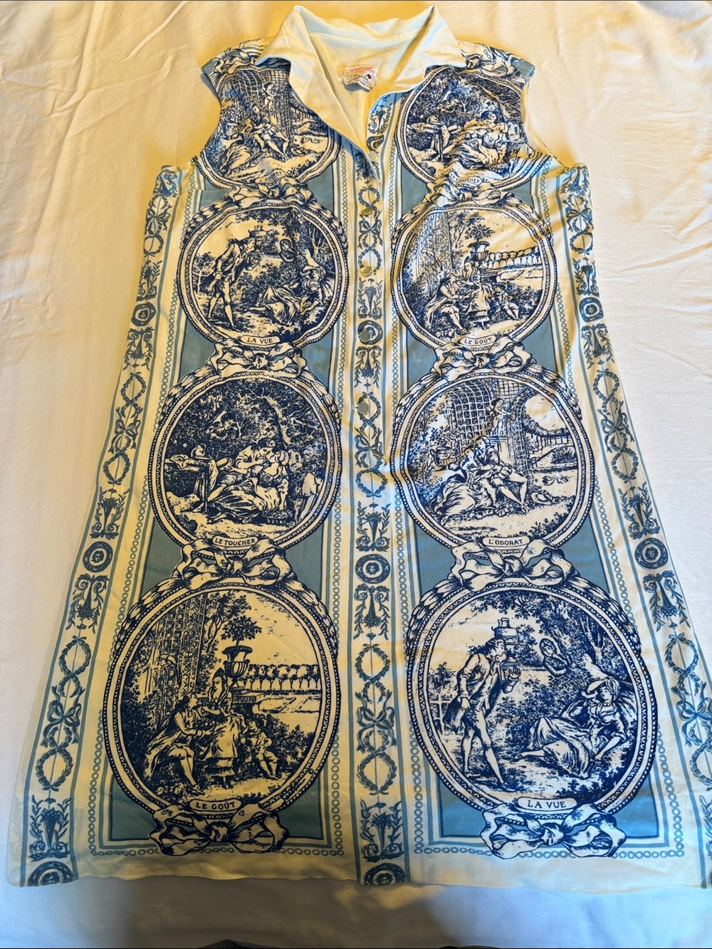 Vintage Blue & White Dress